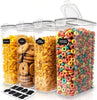 4 PCS Cereal Containers Storage Set , Airtight Food Storage Containers For Pet Food Nuts,Cereal Dispenser For Kitchen Pantry Organization.{120OZ)